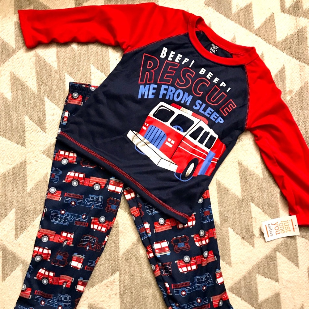Fire engine pajama set